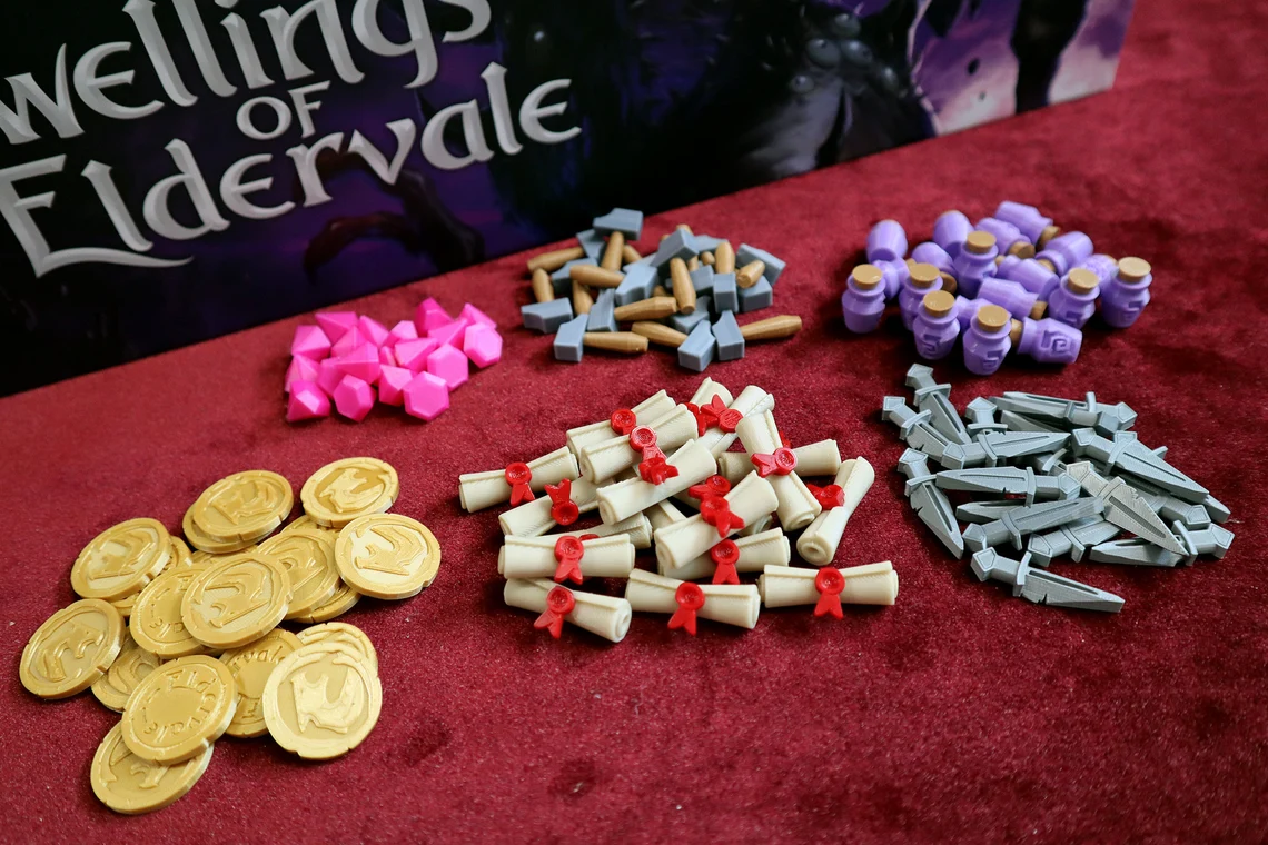 3D Printed Resources for Dwellings of Eldervale (120 pcs)